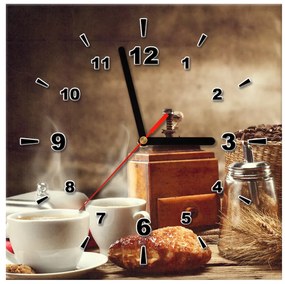 Gario Obraz s hodinami Chutné raňajky Rozmery: 60 x 40 cm