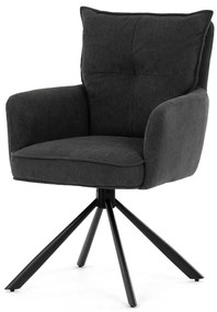 BONTEC Jedálenská stolička, sivá, menčestrová látka, HC-X1128 GREY2 Farba: Šedá