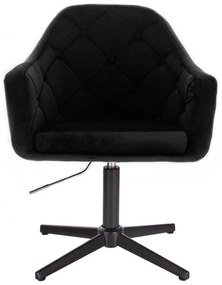 LuxuryForm DESIGN Kreslo ANDORA VELUR na čiernom kříži- čierne