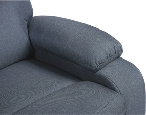 Relaxačné polohovacie TV kreslo VELORA — látka, tmavosivá, nosnosť 130 kg