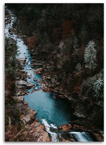 Obraz na plátně Lesní potok Hory Příroda - 40x60 cm