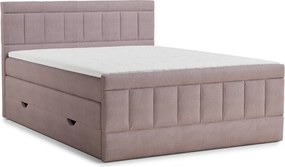 Fialová boxspring posteľ s úložným priestorom 200x200 cm Caya – Maison de Rêve
