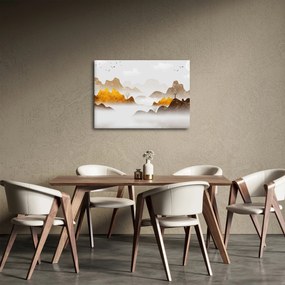 Obraz - Hory v hmle (70x50 cm)