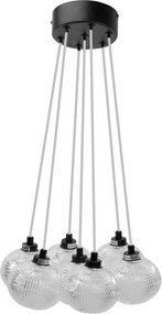 Toolight Toolight, závesné svietidlo 7xG9, MS020-7CP, čierna matná, OSW-09633