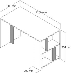 Pracovný stôl Lima Walnut