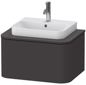 DURAVIT Happy D.2 Plus závesná skrinka pod umývadlo pod dosku, 1 zásuvka, 650 x 480 x 354 mm, grafit super matná, HP494008080