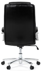 Autronic BONTEC Kancelárske kreslo, hojdací mechanizmus, čierna ekokoža, KA-F1385 BK Farba: Čierna