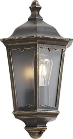 Klasická vonkajšia nástenná lampa zlatá IP44 - Havana Half