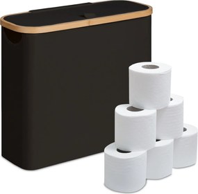 Úložný priestor na toaletný papier na 12 roliek RD51701, čierna