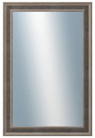 DANTIK - Zrkadlo v rámu, rozmer s rámom 40x60 cm z lišty TOOTH malá striebornočierna (3164)