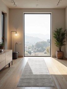 ELLE Decoration, Behúň Perles 106185 White Grey z kolekcie Elle, 80x240, šedá, obývacia izba