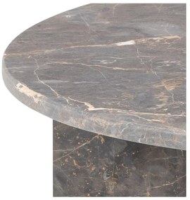 Konferenční kulatý stolek Vega 90 cm hnědý mramor