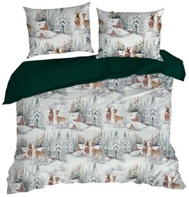 VIANOČNÉ OBLIEČKY Z MIKROVLÁKNA FAIRYLAND 200X220 CM, 2 KS 70X80 CM VZOROVANÉ