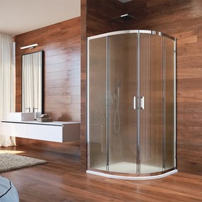 Mereo Mereo, Sprchovací kút, LIMA, štvrťkruh, chróm ALU, sklo Point, MER-CK608B32K