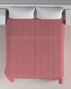 Prehoz  s pozdĺžným prešívaním farba produktu červená látka vzorované