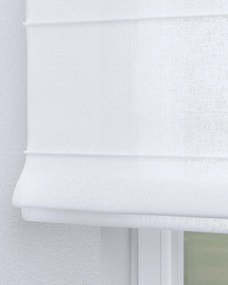 Rímska roleta Verona farba produktu biela látka polopriehľadný, zapletaná