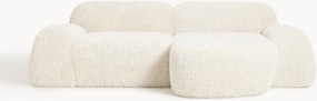 Modulárna plyšová rohová pohovka Wolke (3-miestna)