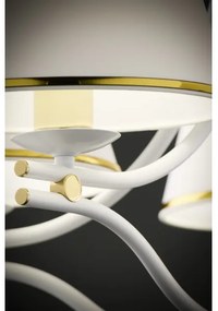 Jupiter 2084 - Závesný luster SAMBA na reťazi 5xE27/15W/230V biela/zlatá