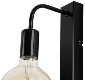Nástenné svietidlo ASTRID 1xE27/60W/230V lesklá čierna