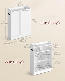 Koupelnová skříňka Vasagle Lavin bílá