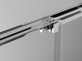 Mexen Exo, posuvná sprchová kabína, dvere 80 cm + bočná stena 70 cm, transparentné sklo, chróm, 8153-080-070-01-00