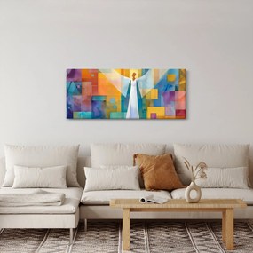 Obraz - Geometrický anjel (120x50 cm)