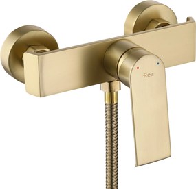Rea Hass, sprchová batéria s ručnou sprchovou súpravou, zlatá matná, REA-B6403