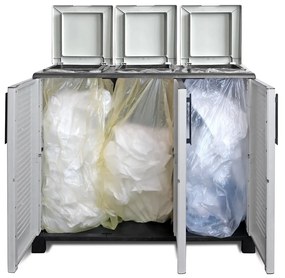 ARTPLAST Skriňa na triedený odpad Linea Family 3dv/3víka