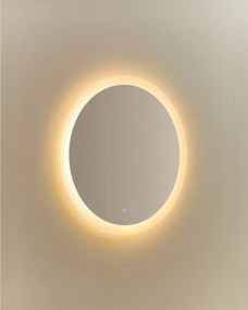 Nástenné zrkadlo s osvetlením ø 60 cm Mervi – Kave Home