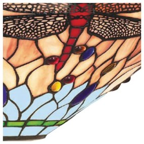 Searchlight 1289-16 - Tiffany prisadený luster DRAGONFLY 3xE14/40W/230V