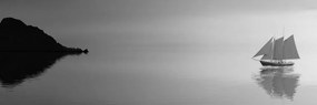 Obraz plachetnica v čiernobielom prevedení Varianta: 120x40
