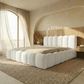 ČALÚNENÁ POSTEĽ ADRIANO 140x200 QUELLE 01 BIELA