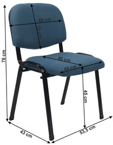 Tempo Kondela Konferenčná stolička Iso 2 New, tmavo modrá