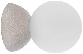 Sivé nástenné svietidlo SULION Creta, výška 10 cm