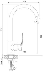 Samona - Drezová batéria KORANA 35,6 cm lesklý chróm