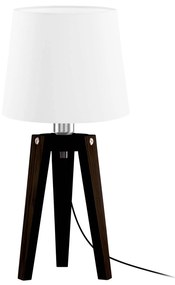 HerzBlut Anni stolová lampa hrčavý dub uhlie/biela