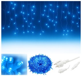 Vianočné svetielka LED záclona FLASH modrá 1000 LED