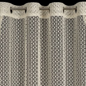 ZÁCLONA NA KRÚŽKOCH MIRELLA 140X250 CM BÉŽOVÁ