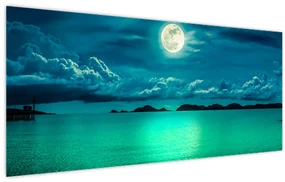 Obraz - Spln nad hladinou (120x50 cm)