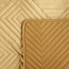 Dekorstudio Zamatový prehoz na posteľ SOFIA2 v medovozlatej farbe Rozmer prehozu (šírka x dĺžka): 170x210cm