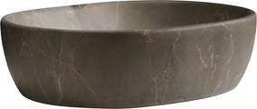 BPS-koupelny Keramické umývadlo na dosku HYD-NO-MAR9-480 48x34,5 cm, béžový mramor