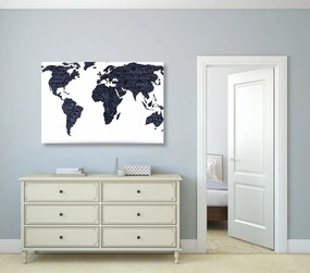 Obraz modrná mapa sveta
