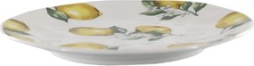 Porcelánový dezetný tanier s citrónmi Maison Limone Blossom - Ø 20*2 cm