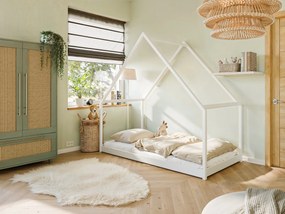 Detská posteľ 80x180 cm Mortisia (biela) (s roštom). Akcia -10%. Vlastná spoľahlivá doprava až k Vám domov. 1096194