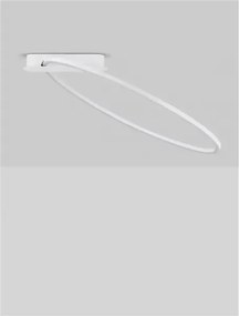 LED stmievateľné biele moderné stropné svietidlo Kiklos