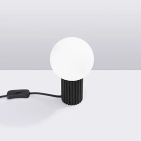 Sollux SL.1716 - Stolná lampa HALO 1xG9/8W/230V pr. 12 cm čierna
