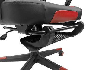 Herní židle s podnožkou KG100 černá/červená