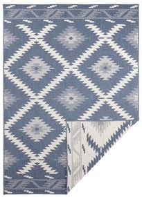 Modro-krémový vonkajší koberec NORTHRUGS Malibu, 80 x 150 cm