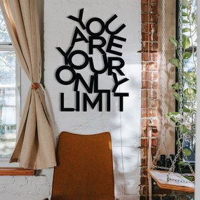 Nástenná kovová dekorácia Limit čierna