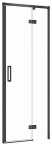 Cersanit Larga, krídlové dvere do otvoru 80x195cm, pravé prevedenie, 6mm číre sklo, čierny profil, S932-123